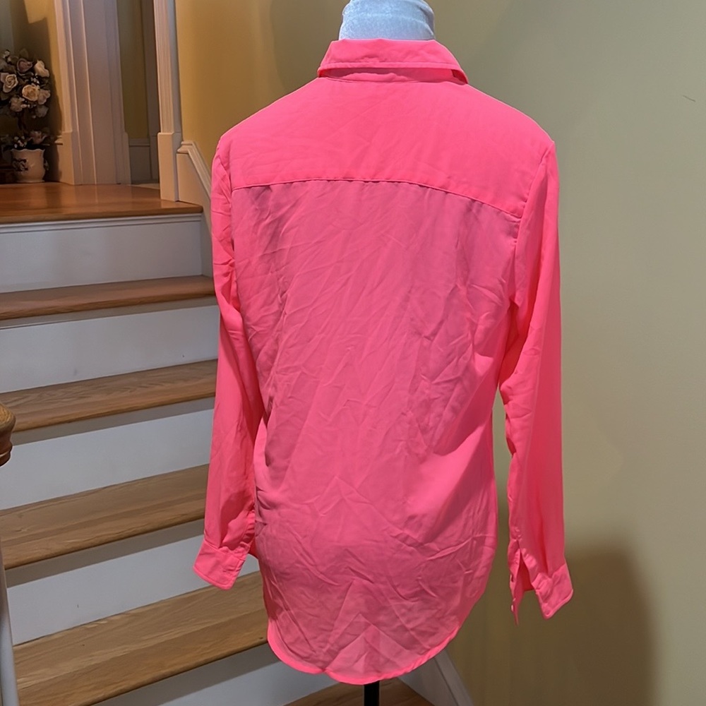 KUT From the Kloth Neon Orange Blouse S - Picture 5 of 10